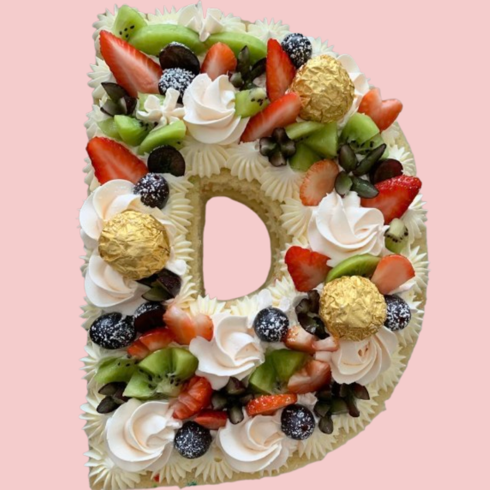 Tarta con forma de D