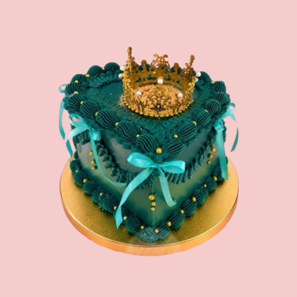 Tarta corazón verde
